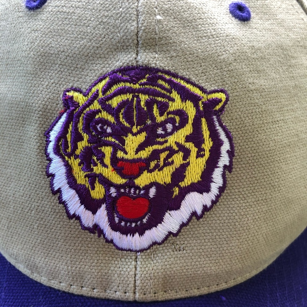 LSU Tigers hat tiger face front patch adjustable hook and loop - Picture 2 of 10